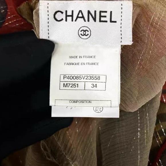 🚩steal authentic CHANEL Multicolor Sheer Blouse - Picture 3 of 7